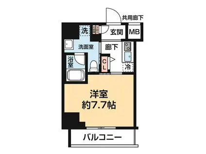 ARCOBALENO HORIKIRISHOBUEN(1K/8階)の間取り写真