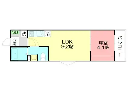 VARIA白浜町(1LDK/2階)の間取り写真