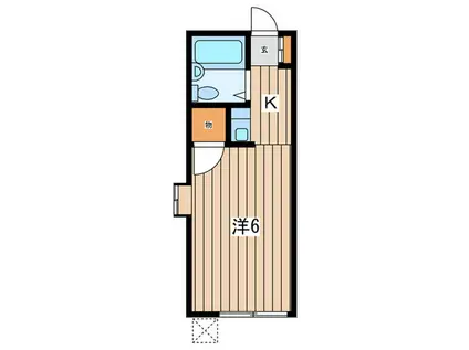 メゾンド日吉(1K/1階)の間取り写真