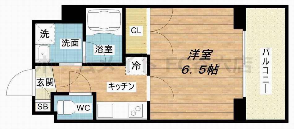 PRIMAVERA NAKANOSHIMA(1K/4階)の間取り写真