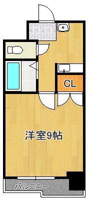 アリエス城野(1K/5階)の間取り写真