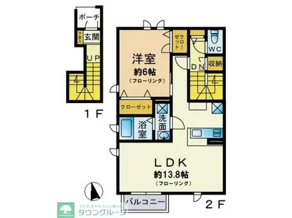MARIAGE(1LDK/2階)の間取り写真