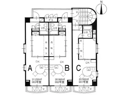 サンピア芝(1DK/5階)の間取り写真