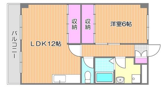 ニューマリッチ雄(1LDK/3階)の間取り写真