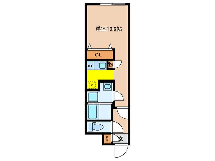 QUADOR今池イースト(ワンルーム/2階)の間取り写真