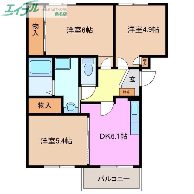 スターブルWAKO(3DK/2階)の間取り写真