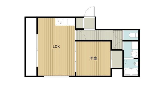 ALIVIO茨木西中条(1LDK/1階)の間取り写真