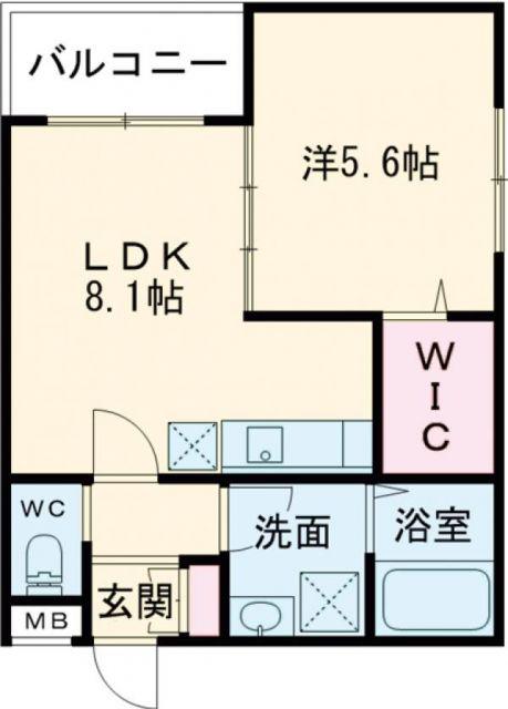 センショウトラスト(1LDK/1階)の間取り写真