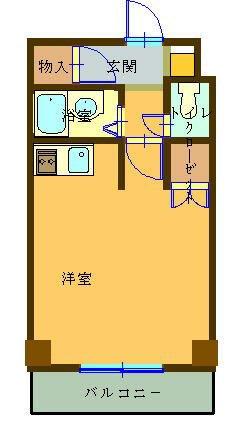 コナビック 紺屋町(ワンルーム/2階)の間取り写真