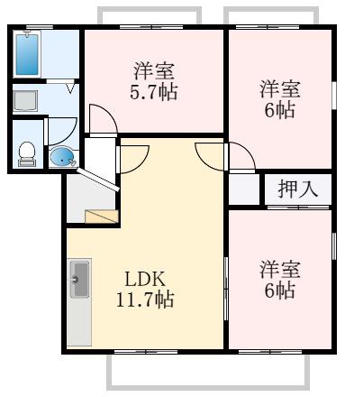 メゾン プレミール(3LDK/2階)の間取り写真