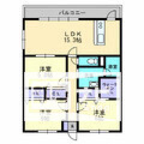 エリヴェール道後(3LDK/6階)の間取り写真