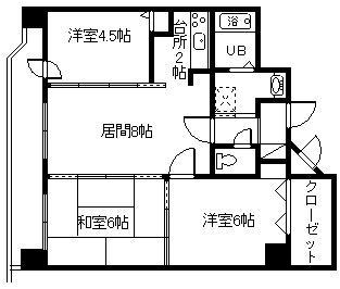ノルテ1条通(3LDK/9階)の間取り写真