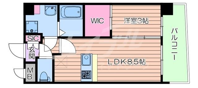 セレニテ西中島アリア壱番館(1LDK/5階)の間取り写真