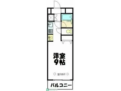 静フェバレット(ワンルーム/3階)の間取り写真