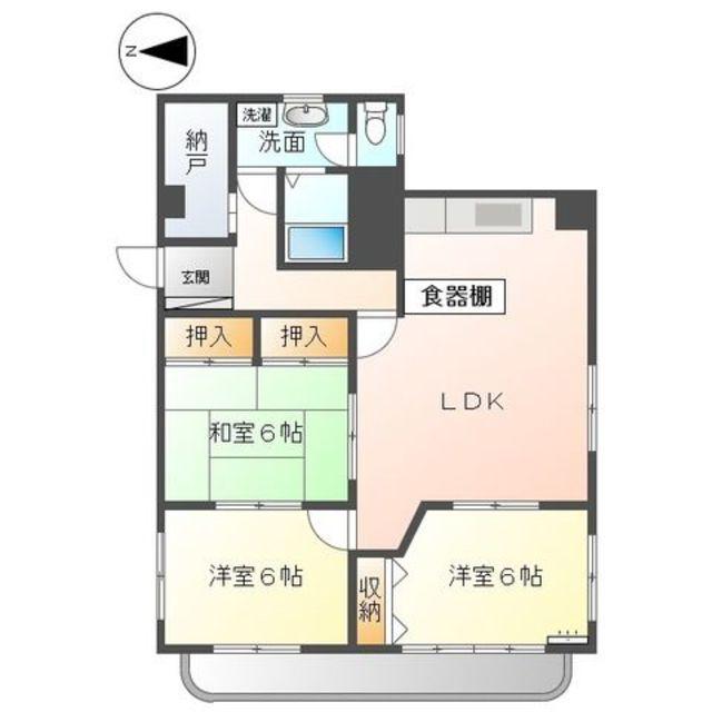 セーフティメゾン新富士(3SLDK/1階)の間取り写真