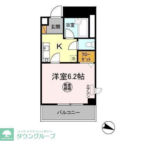 GMウエストハイツ(1K/5階)の間取り写真