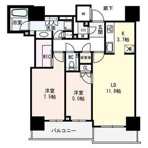 ザセントラルマークタワー(2LDK/4階)の間取り写真