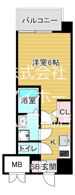 エスリード桜ノ宮レジデンス(1K/5階)の間取り写真