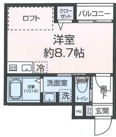 CLAN ONE(ワンルーム/1階)の間取り写真