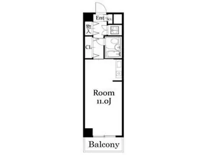 グリーンフォレスト板橋(ワンルーム/5階)の間取り写真