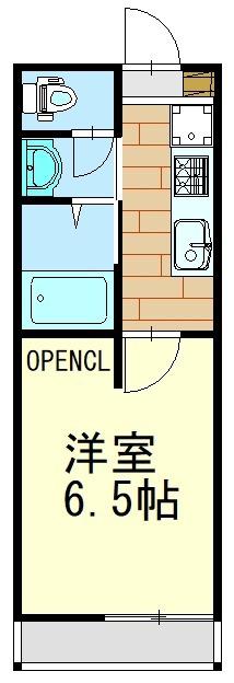 R-TWENTY(1K/1階)の間取り写真