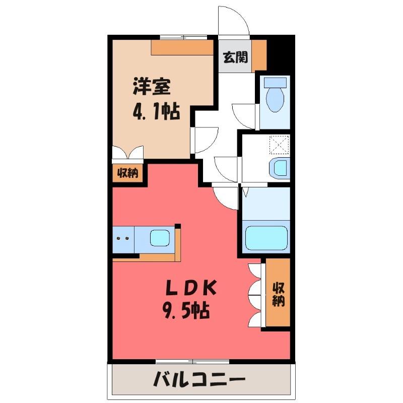 レジェンド(1LDK/1階)の間取り写真