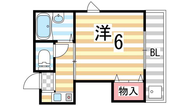 シャトー・ラフィット(1K/3階)の間取り写真
