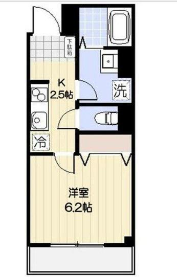サヴィリ(1K/3階)の間取り写真