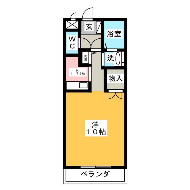 コッジィーコート FUKATA(1K/1階)の間取り写真