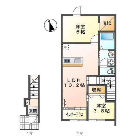 ファームベジタ(2LDK/2階)の間取り写真