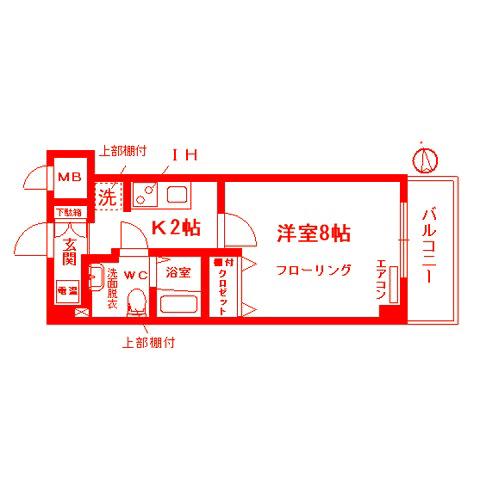 HUMAN RESIDENCE(1K/3階)の間取り写真