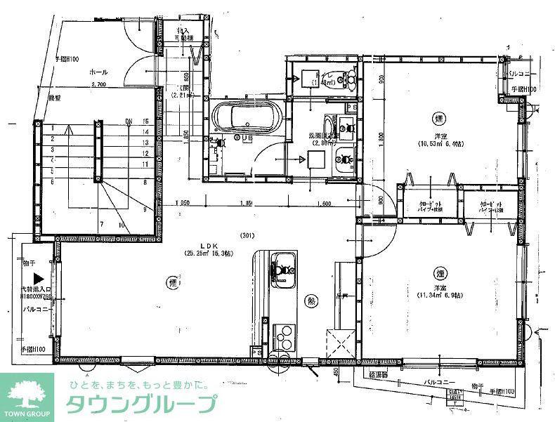 エイトベース(1LDK/3階)の間取り写真