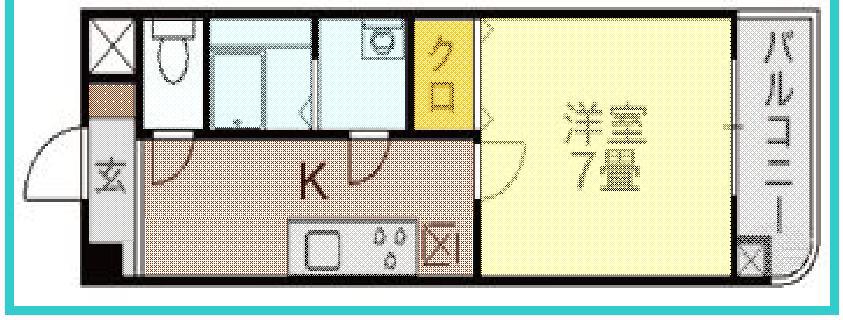 ベゼルファセット(1K/3階)の間取り写真