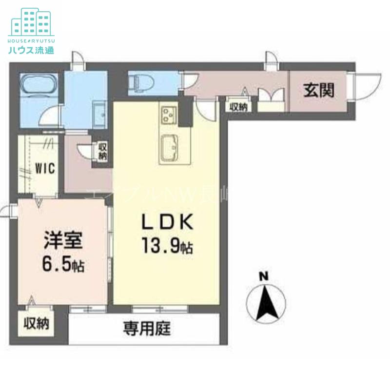 シャーメゾン ラヴニーナ セカンド(1LDK/2階)の間取り写真
