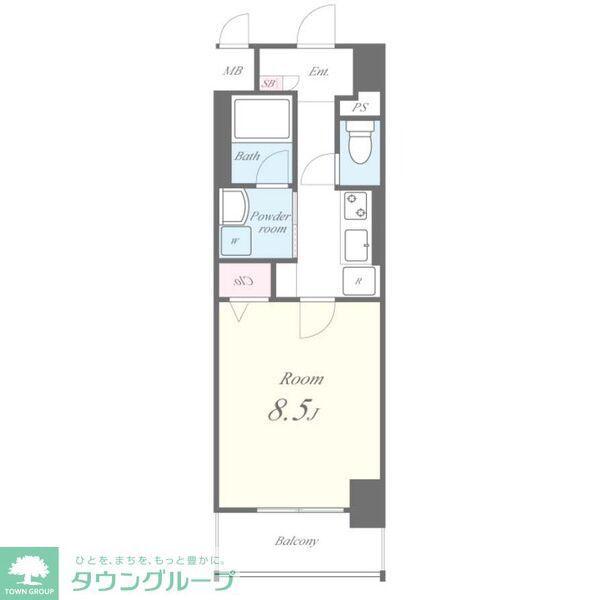 THE FIRST ONE 金山(1K/8階)の間取り写真