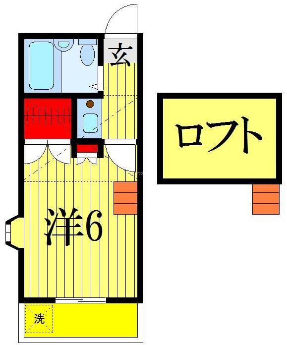 薬円台グリーンコーポ(1K/2階)の間取り写真