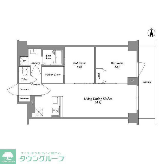 KDXレジデンス上板橋(2LDK/4階)の間取り写真