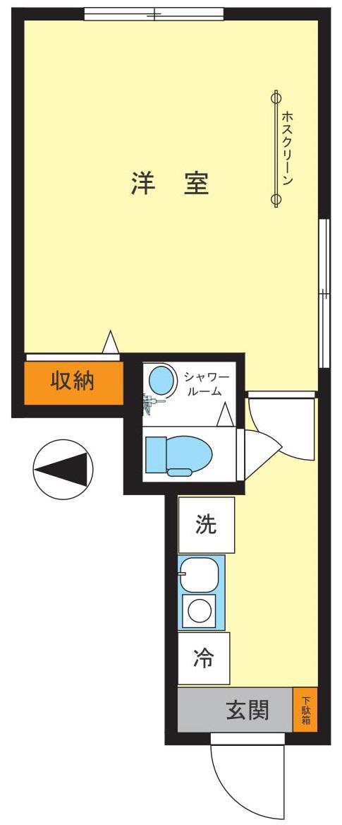 高橋ハウス(1K/1階)の間取り写真