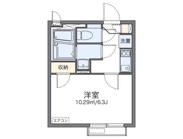 レオネクストあさひ(1K/3階)の間取り写真