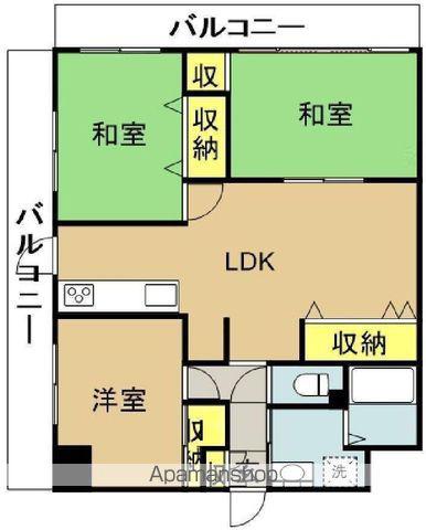 レ・ビラージュ(3LDK/6階)の間取り写真