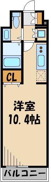 エルフラット板橋本町(ワンルーム/12階)の間取り写真