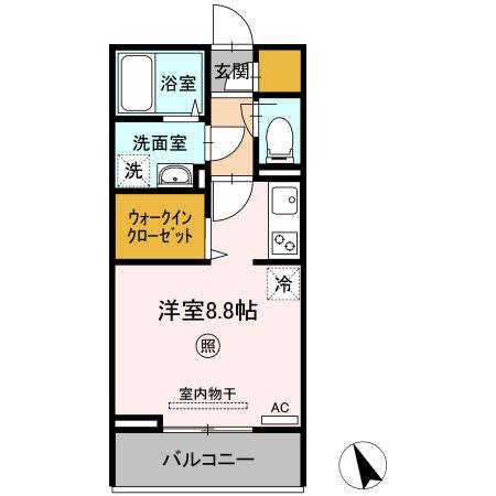 富士マンション(ワンルーム/3階)の間取り写真