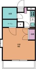 SUN MATE(1K/3階)の間取り写真