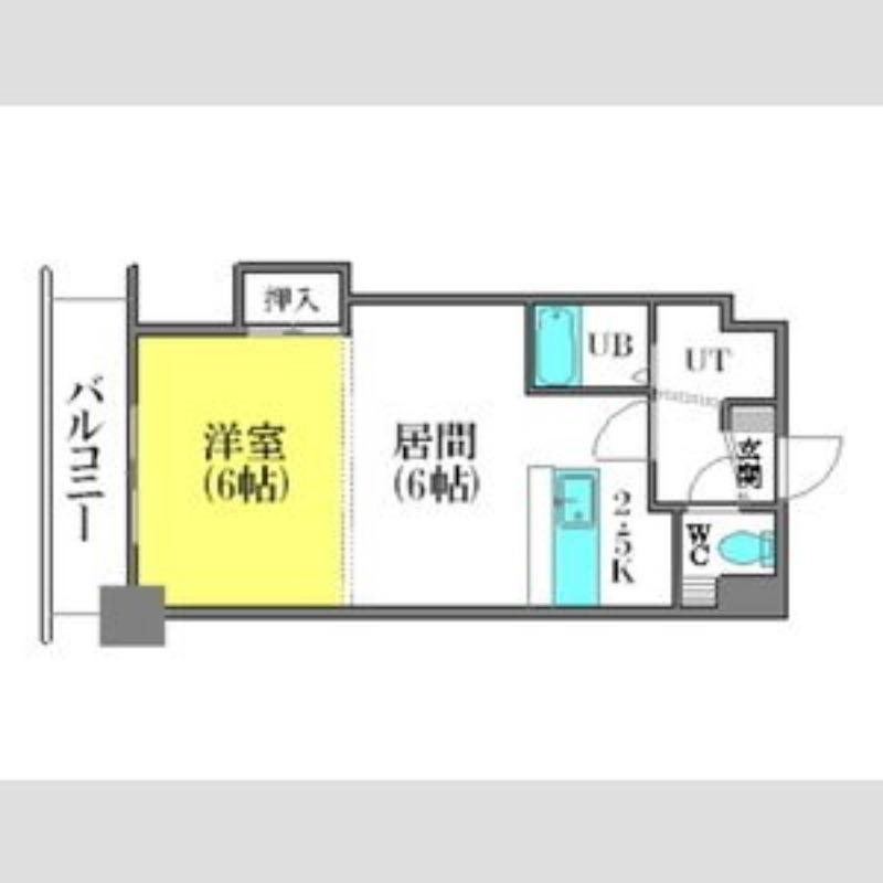 フェアフィールド菊水(1LDK/5階)の間取り写真