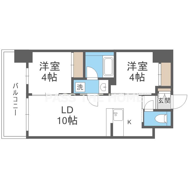 セレニテフラン新大阪(2LDK/10階)の間取り写真