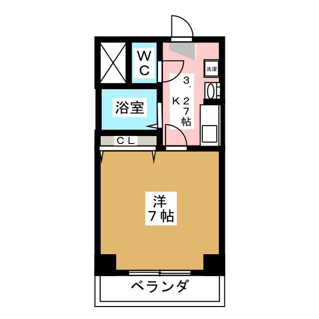 アーバンS脇田町(1K/6階)の間取り写真