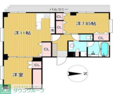RE-EX吉祥寺(2LDK/7階)の間取り写真