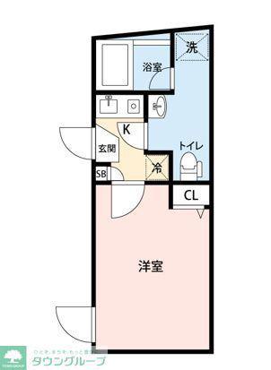 マイナビSTAYアーバンフュージョン上板橋(1K/2階)の間取り写真