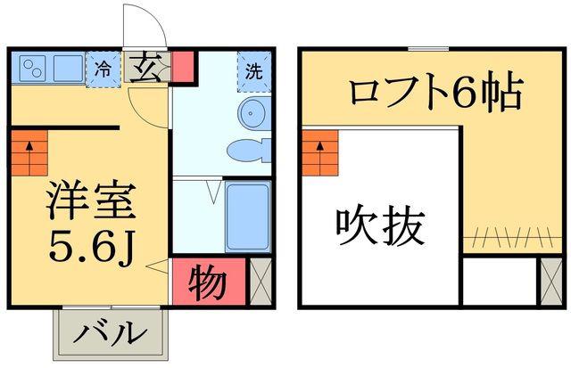 LA FLORAISON(1K/1階)の間取り写真