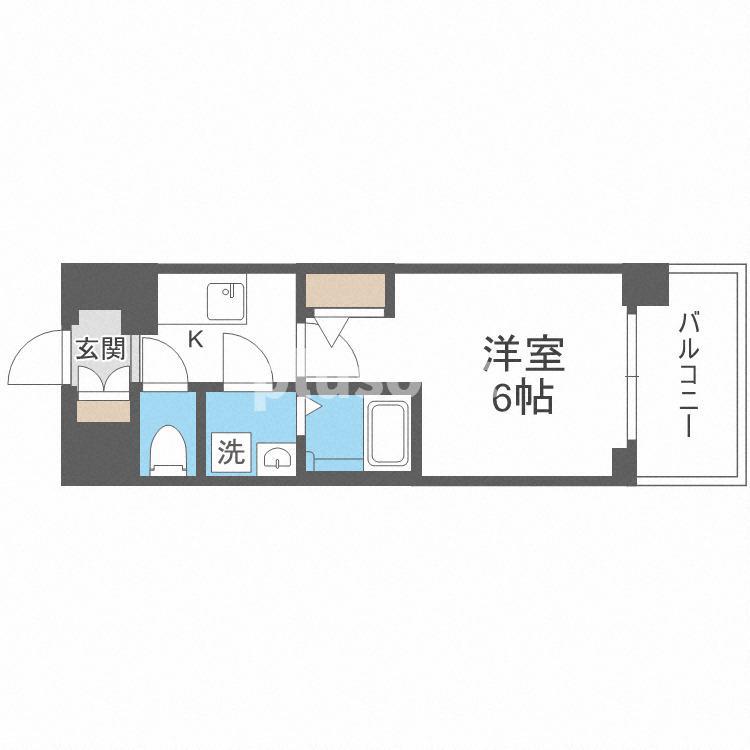 エスリードレジデンス大阪グランノースI(1K/9階)の間取り写真